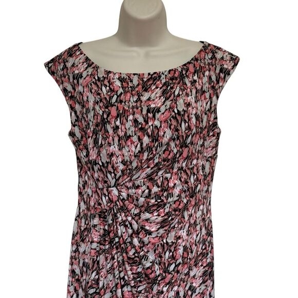 Connected Apparel Sleeveless Ruched Stretch Dress Sz 8 - Picture 5 of 12
